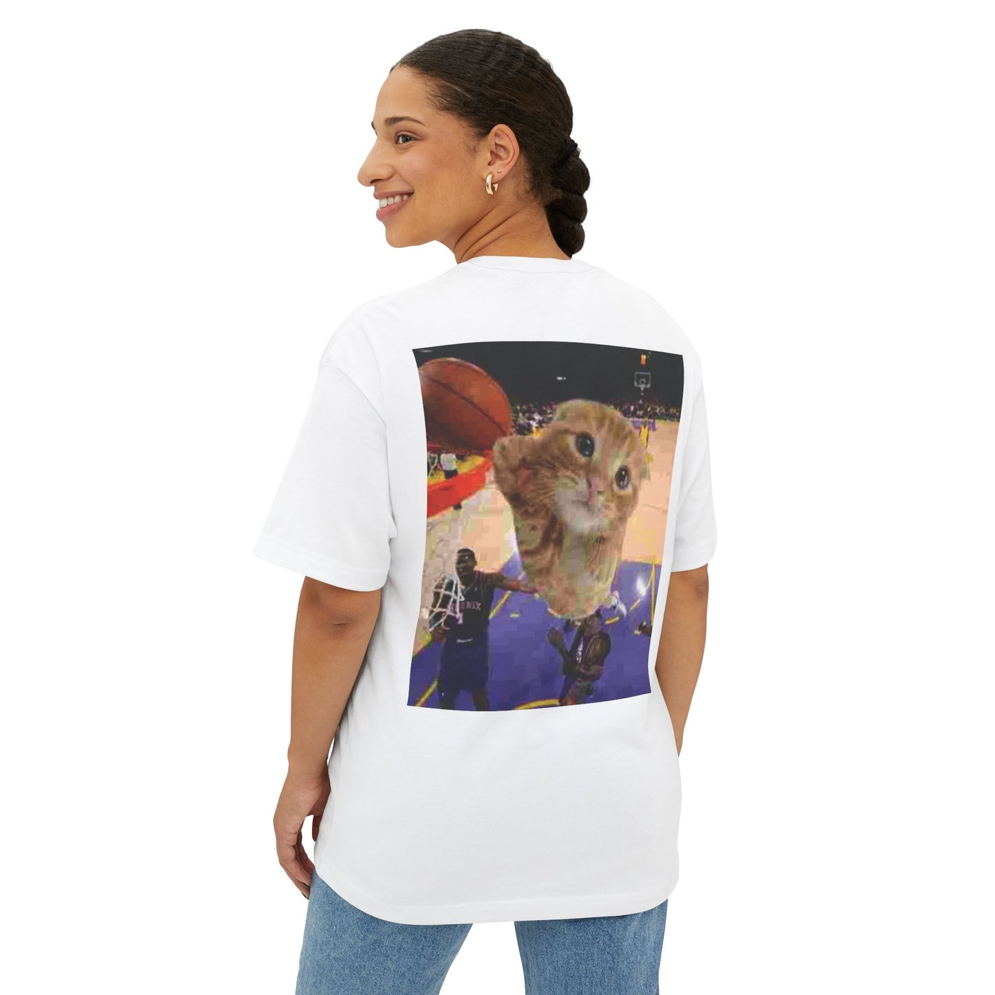 Baller Cat Unisex Oversized Boxy Tee -