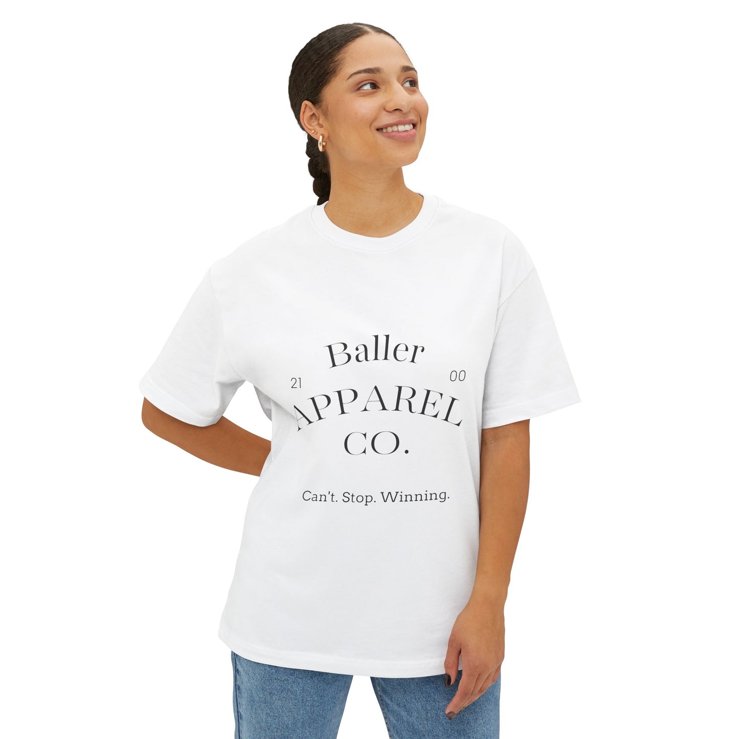 Baller Cat Unisex Oversized Boxy Tee -